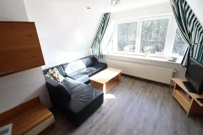 Ein Sitzbereich in der Unterkunft Haus Itjen Grün 1