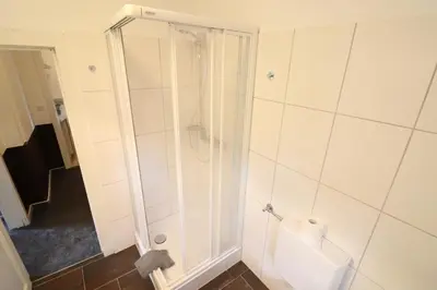 Ein Badezimmer in der Unterkunft Haus Heideblick
