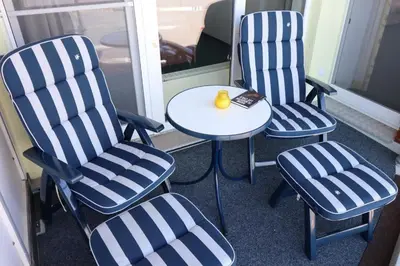 Ein Sitzbereich in der Unterkunft Nordseebrandung D5.2