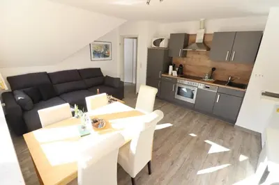 Küche/Küchenzeile in der Unterkunft Haus Itjen Gelb 2