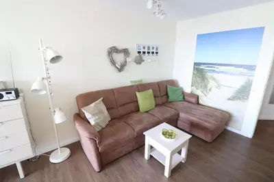 Ein Sitzbereich in der Unterkunft Nordseebrandung D3.1