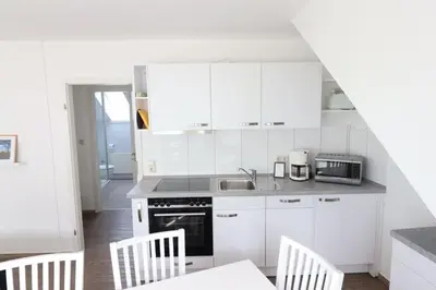 Küche/Küchenzeile in der Unterkunft Haus Itjen 5 Watt'nblick