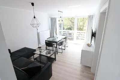 Ein Sitzbereich in der Unterkunft Meerhaus 1 OG