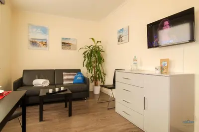 TV/Unterhaltungsangebot in der Unterkunft Haus Frauenpreis Wohnung 68