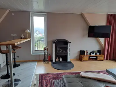 TV/Unterhaltungsangebot in der Unterkunft Ferienwohnung Lefering Stiftung