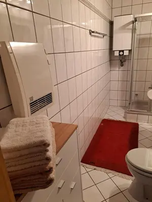Ein Badezimmer in der Unterkunft Ferienwohnung Lefering Stiftung