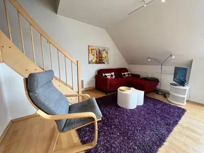 Ein Sitzbereich in der Unterkunft Duhner Brise, Ferienwohnung 5