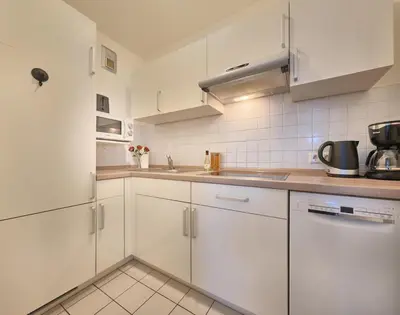 Küche/Küchenzeile in der Unterkunft Haus an der Düne Ferienwohnung 5