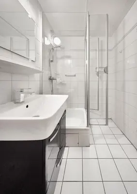 Ein Badezimmer in der Unterkunft Haus an der Düne Ferienwohnung 5