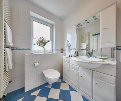 Ein Badezimmer in der Unterkunft Am Ringwall 1 A