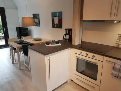 Küche/Küchenzeile in der Unterkunft Kampweg 4