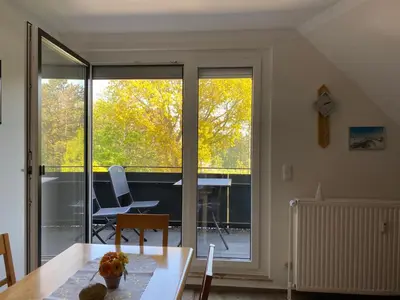 Ein Sitzbereich in der Unterkunft Haus Zyrus, Ferienwohnung 10