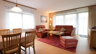 Ein Sitzbereich in der Unterkunft Haus Kerstin Duhnen Wohnung 8