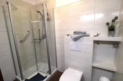 Ein Badezimmer in der Unterkunft Haus Kerstin Duhnen Wohnung 8