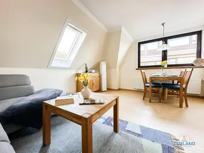 Ein Sitzbereich in der Unterkunft Haus Kerstin Duhnen Wohnung 10