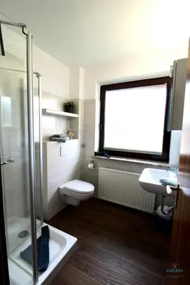 Ein Badezimmer in der Unterkunft Haus Kerstin Duhnen Wohnung 7