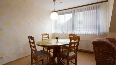 Ein Sitzbereich in der Unterkunft Haus Kerstin Duhnen Wohnung 9