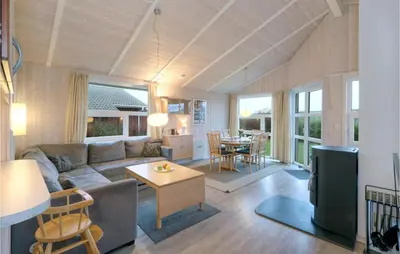 Ein Sitzbereich in der Unterkunft Friedrichskoog-Strandpark 24
