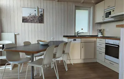 Küche/Küchenzeile in der Unterkunft Friedrichskoog-Deichblick 14