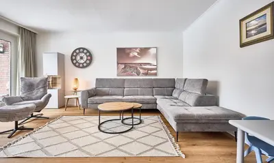 Ein Sitzbereich in der Unterkunft Haus Mühlentrift Döse