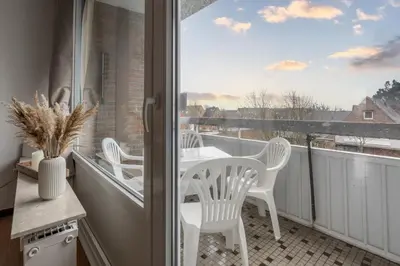 Ein Balkon oder eine Terrasse in der Unterkunft KüstenKoje Büsum