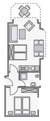 Grundriss der Unterkunft Haus Nordseeperle Fewo Nr. 8