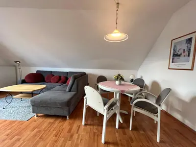 Ein Sitzbereich in der Unterkunft Meeresbrandung, Ferienwohnung 55