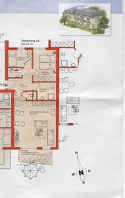 Grundriss der Unterkunft Residenz Rugenbarg, Whg A3