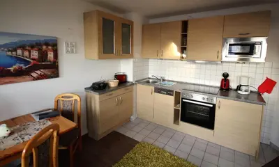 Küche/Küchenzeile in der Unterkunft Haus Elbe 1, Whg 38