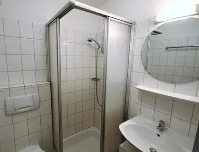 Ein Badezimmer in der Unterkunft Haus Elbe 1, Whg 38