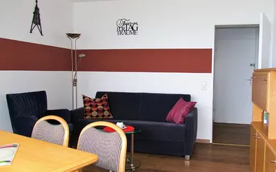Ein Sitzbereich in der Unterkunft Haus Seehütte, Whg 103