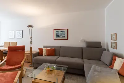 Ein Sitzbereich in der Unterkunft Haus Essen, Whg 5