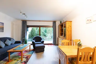 Ein Sitzbereich in der Unterkunft Nordseewelle
