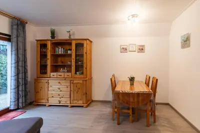 Ein Sitzbereich in der Unterkunft Nordseewelle