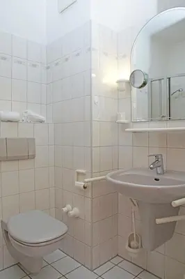 Ein Badezimmer in der Unterkunft Fischerhus, Whg 6