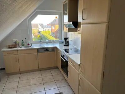 Küche/Küchenzeile in der Unterkunft Wohnung 