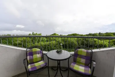 Ein Balkon oder eine Terrasse in der Unterkunft 