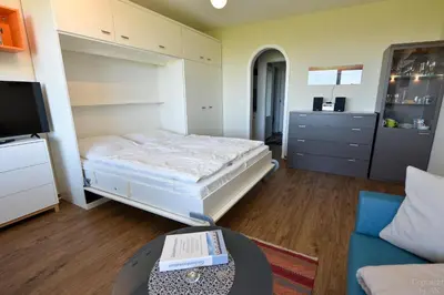 Ein Bett oder Betten in einem Zimmer der Unterkunft Haus 