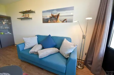 Ein Sitzbereich in der Unterkunft Haus 