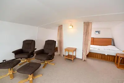 Ein Bett oder Betten in einem Zimmer der Unterkunft Haus 