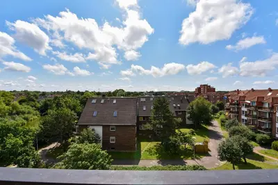 Das Gebäude in dem sich die Ferienwohnung befindet