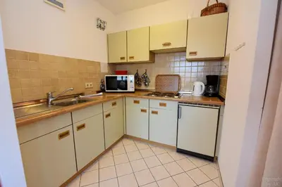 Küche/Küchenzeile in der Unterkunft Haus 