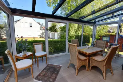 Ein Balkon oder eine Terrasse in der Unterkunft Kapitäns-Hus KH01