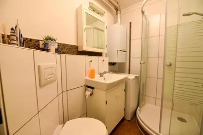 Ein Badezimmer in der Unterkunft 