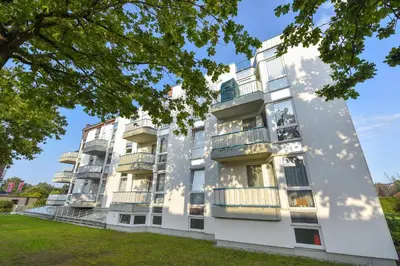 Das Gebäude in dem sich die Ferienwohnung befindet