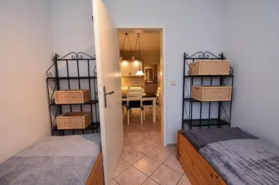 Ein Bett oder Betten in einem Zimmer der Unterkunft Haus 