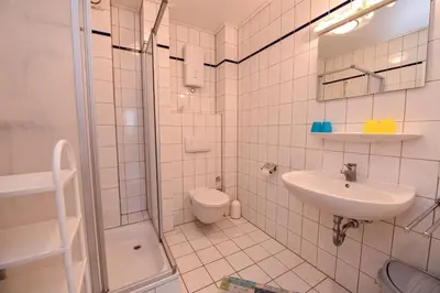 Ein Badezimmer in der Unterkunft 