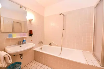 Ein Badezimmer in der Unterkunft 