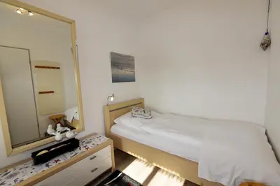 Ein Bett oder Betten in einem Zimmer der Unterkunft 