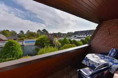 Ein Balkon oder eine Terrasse in der Unterkunft Haus 